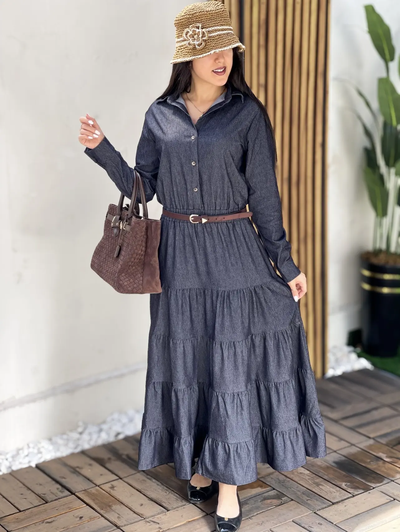 پیراهن جین سرمه ای